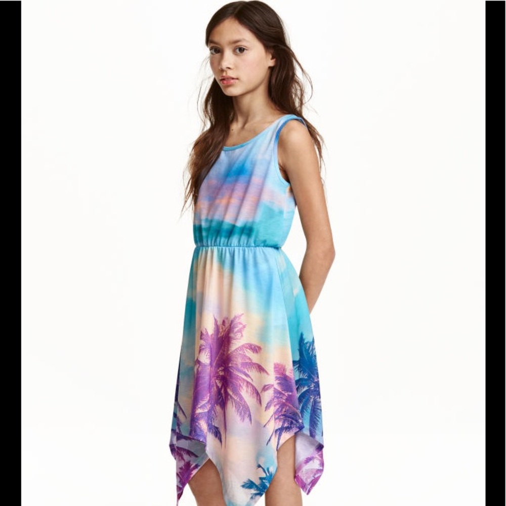 A dress with a beach picture